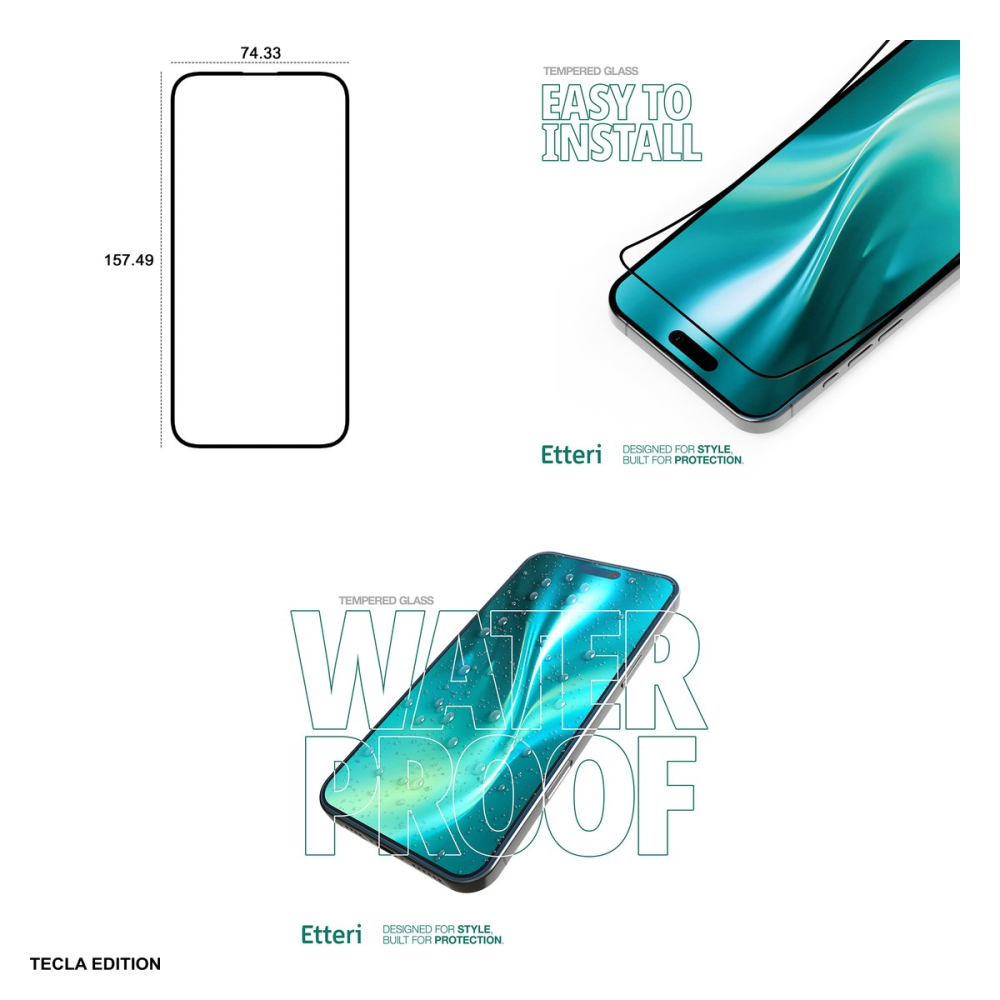 Folie sticla temperata 9D Etteri pentru Apple iPhone 16 Plus [4]