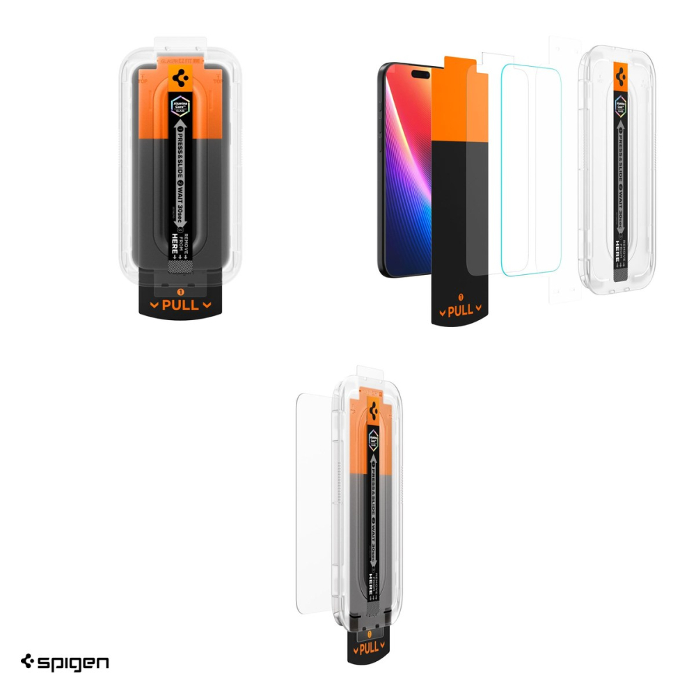 Folie sticla temperata pentru iPhone 16 Pro, Privacy, Spigen, Glas.Tr Ez Fit Pro [4]