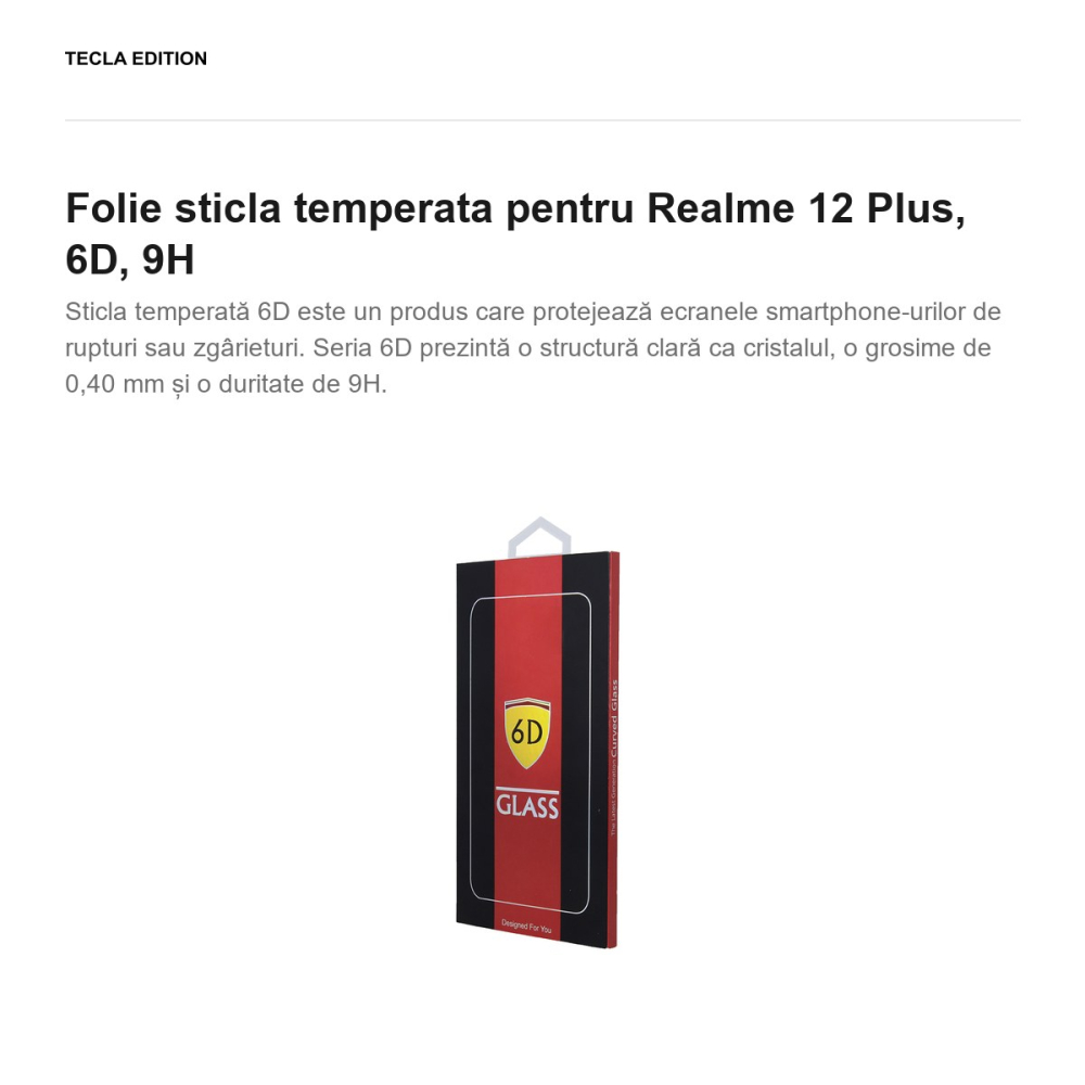 Folie sticla temperata pentru Realme 12 Plus, 6D, 9H [2]
