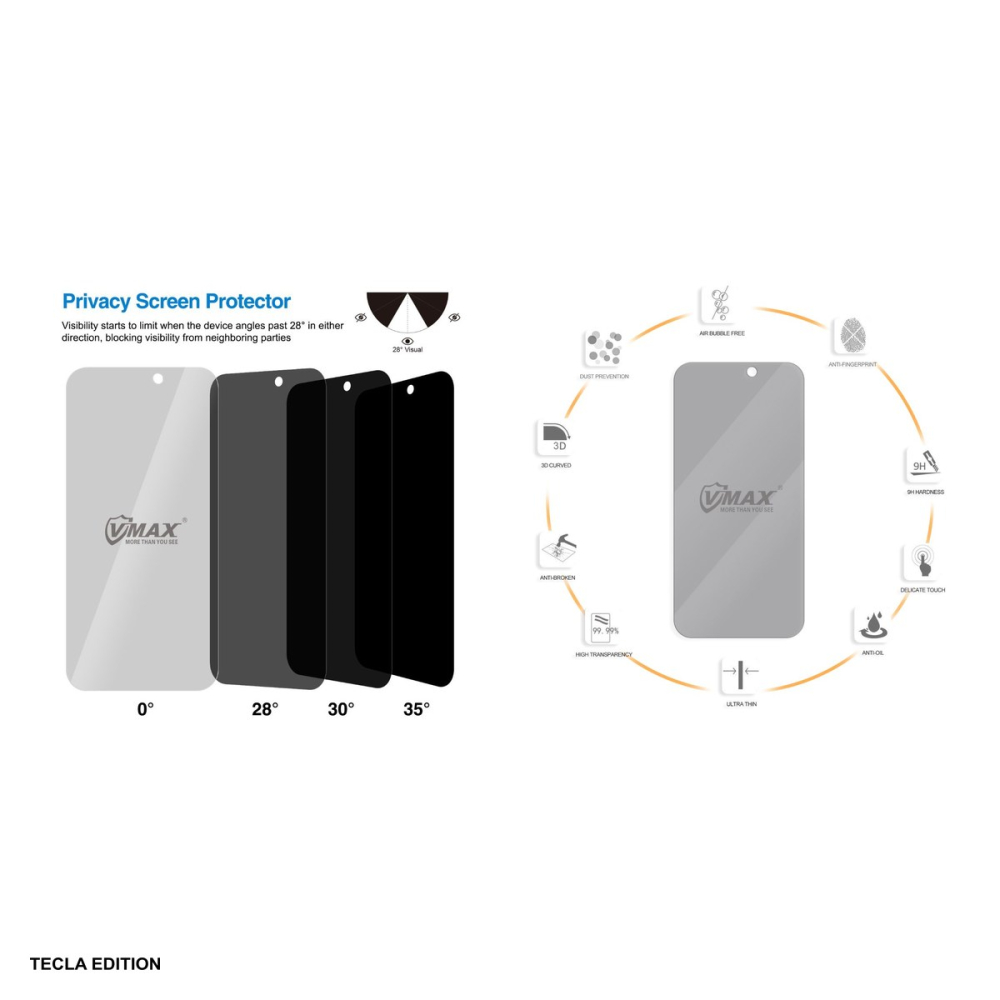 Folie sticla temperata Privacy 2,5D VMax pentru Apple iPhone 7 / iPhone 8 [5]