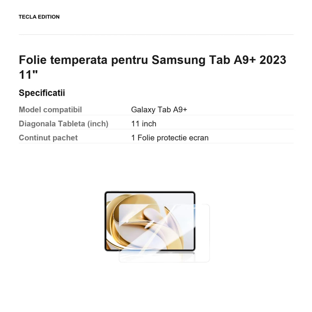 Folie temperata pentru Samsung Tab A9+ 2023 11" [3]