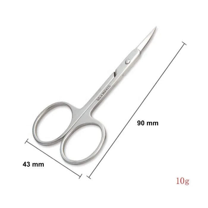 Forfecuta cosmetica, J47-V11 00013, unghii si par facial, 90 mm, argintie [5]