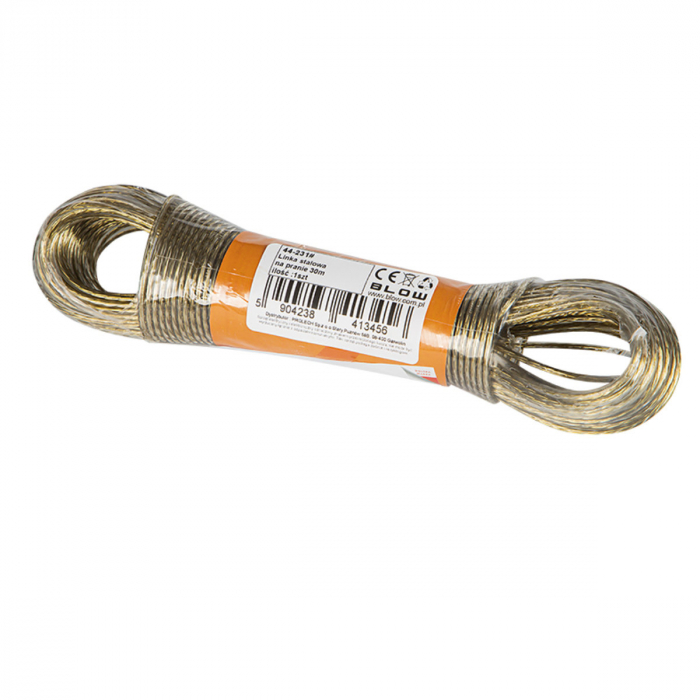 Sfoara rufe cu lungime de 30 m, din otel izolat, grosime 2mm, 41547, transpareta [1]