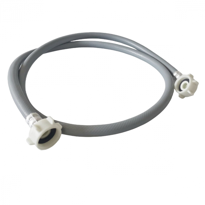 Furtun alimentare masina spalat cu lungime de 1.5m, filet 3/4" (25mm), material PVC/POM non-toxic, rezistent la caldura si ger, design cu 3 straturi [1]