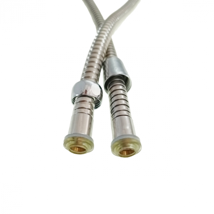 Furtun dus metalic, 1.5 m, flexibil si extensibil, cromat [2]