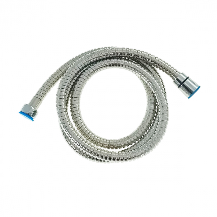 Furtun dus metalic, 1.5 m, flexibil si extensibil, racorduri standard, cromat [2]