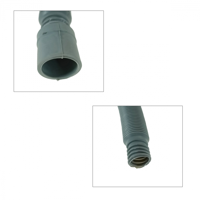 Furtun extensibil evacuare, scurgere pentru masina de spalat, FEE-3M, 3m lungime, 2.7-2.8cm diametru, gri [4]