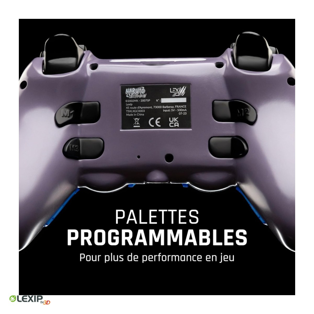 Gamepad wireless Lexip Madara Destruction, Naruto Shippuden, receptor USB 2.4 GHz, 4 padele programabile, iesire jack si microfon, pentru PC si Nintendo Switch, TSXLXGC0003 [5]