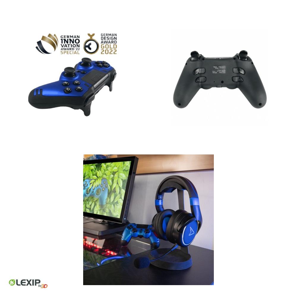 Gamepad wireless Lexip Metaltech, 4 padele programabile pe spate, pentru PC Windows 10/11 si PS4, albastru, JVAMUL00153 [4]