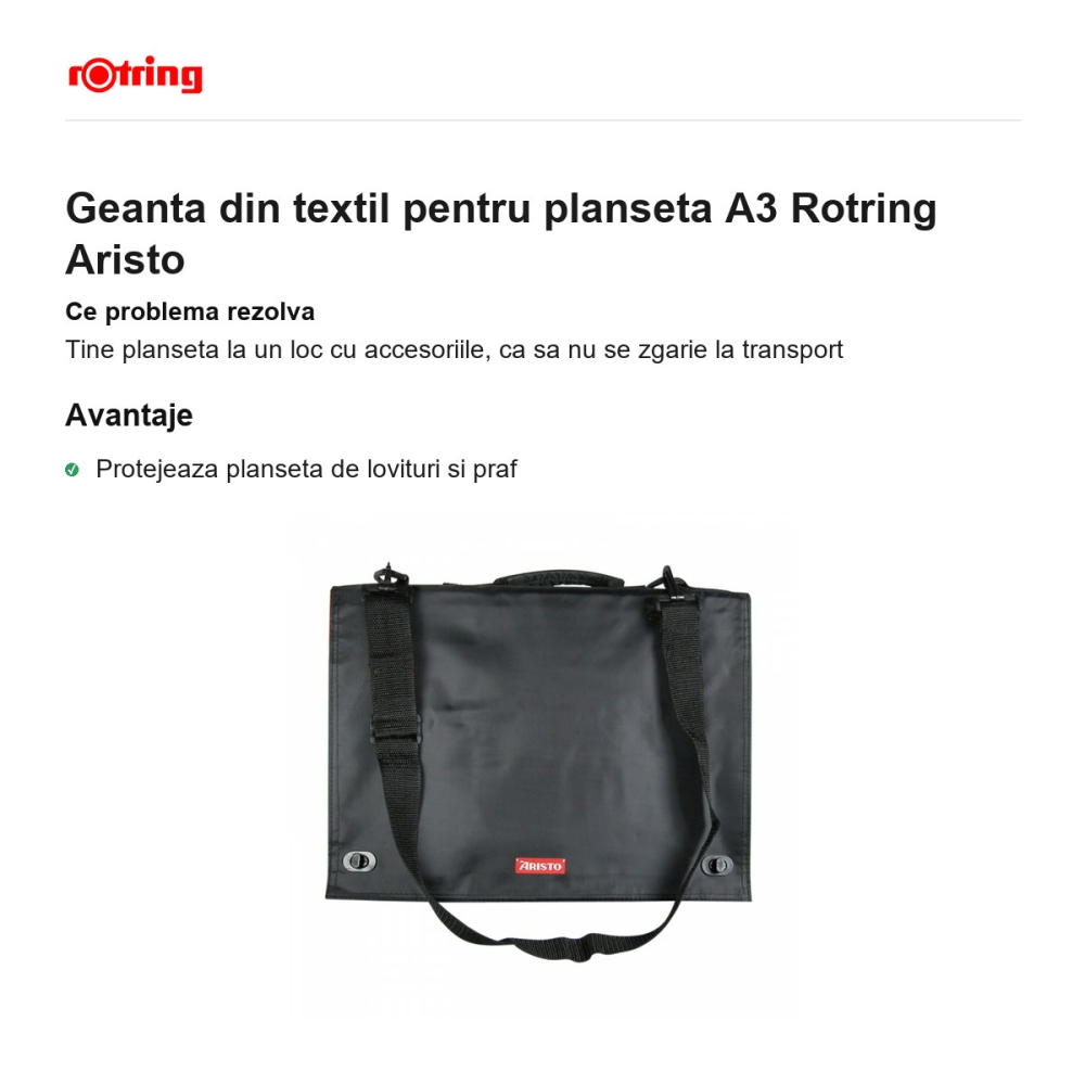 Geanta din textil pentru planseta A3 Rotring Aristo [2]