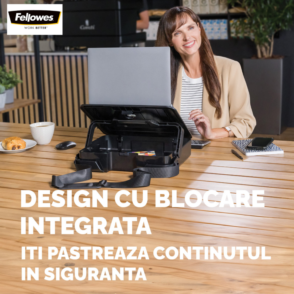 Geanta laptop cu suport ergonomic inclus, Fellowes Breyta, 2 in 1, 5 inaltimi, pentru laptop pana la 14 inch (4 kg), negru [6]