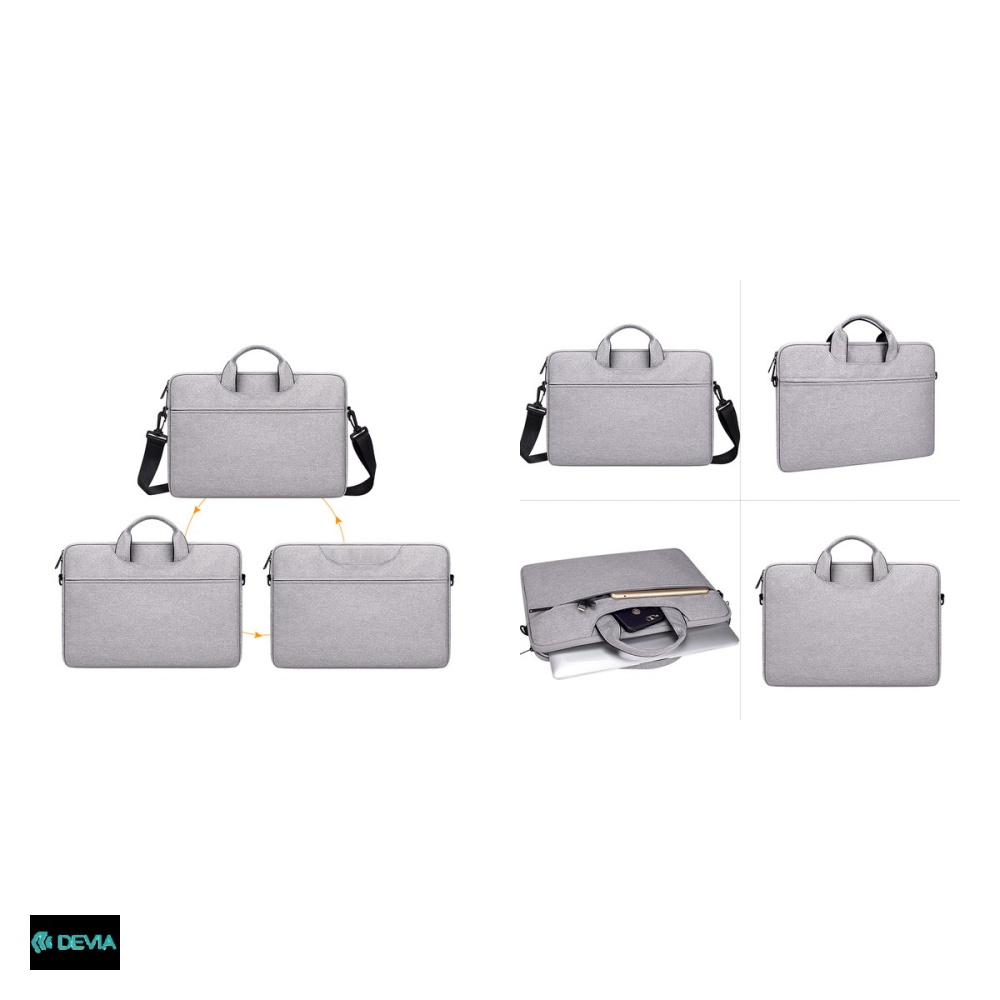 Geanta laptop Devia Justyle 13.3", Gri [5]