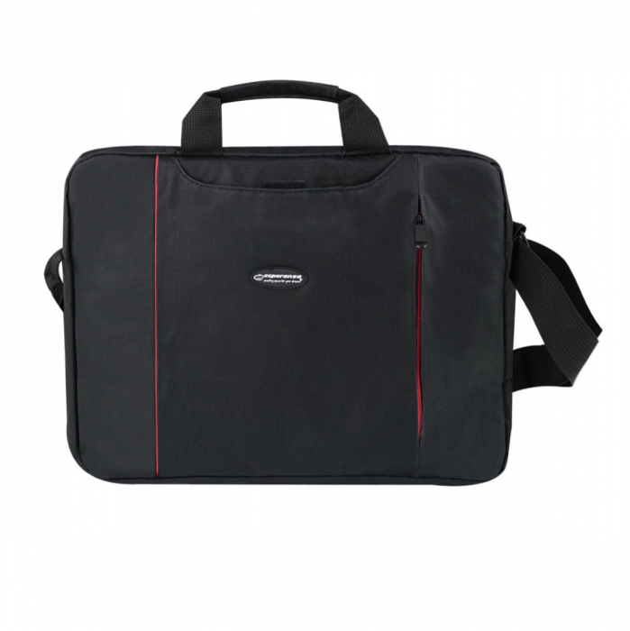 Geanta laptop Esperanza Salerno, 15.6", poliester, curea reglabila, neagra [2]