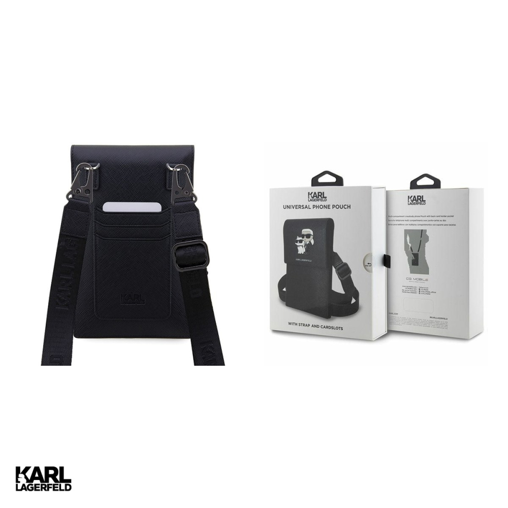 Geanta telefon Karl Lagerfeld hardcase Pounch Saffiano K&C NFT, Negru [5]