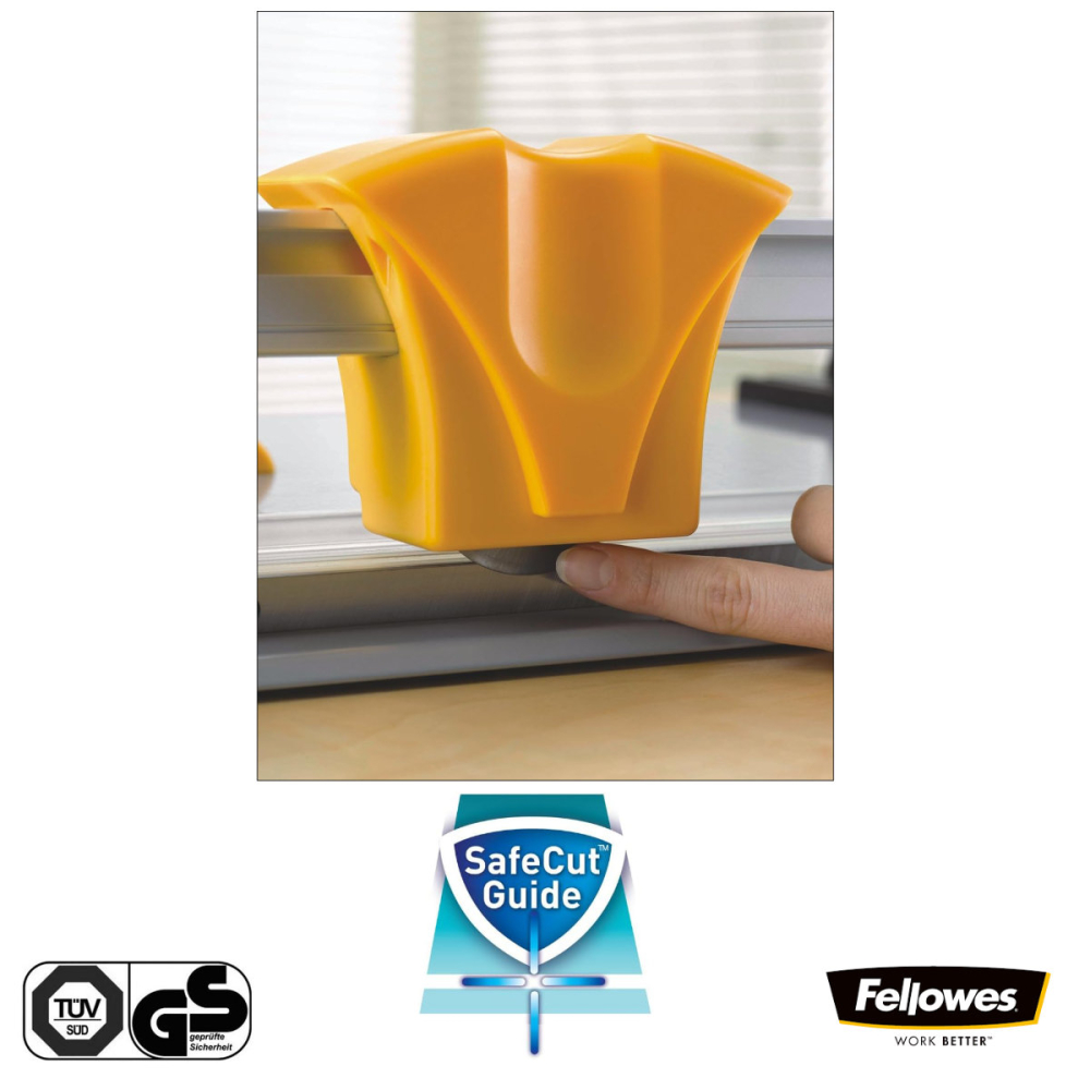 Ghilotina cu disc rotativ, Fellowes Atom A4, pentru birou, taiere A4, capacitate 30 coli, sistem SafeCut, baza metalica [3]