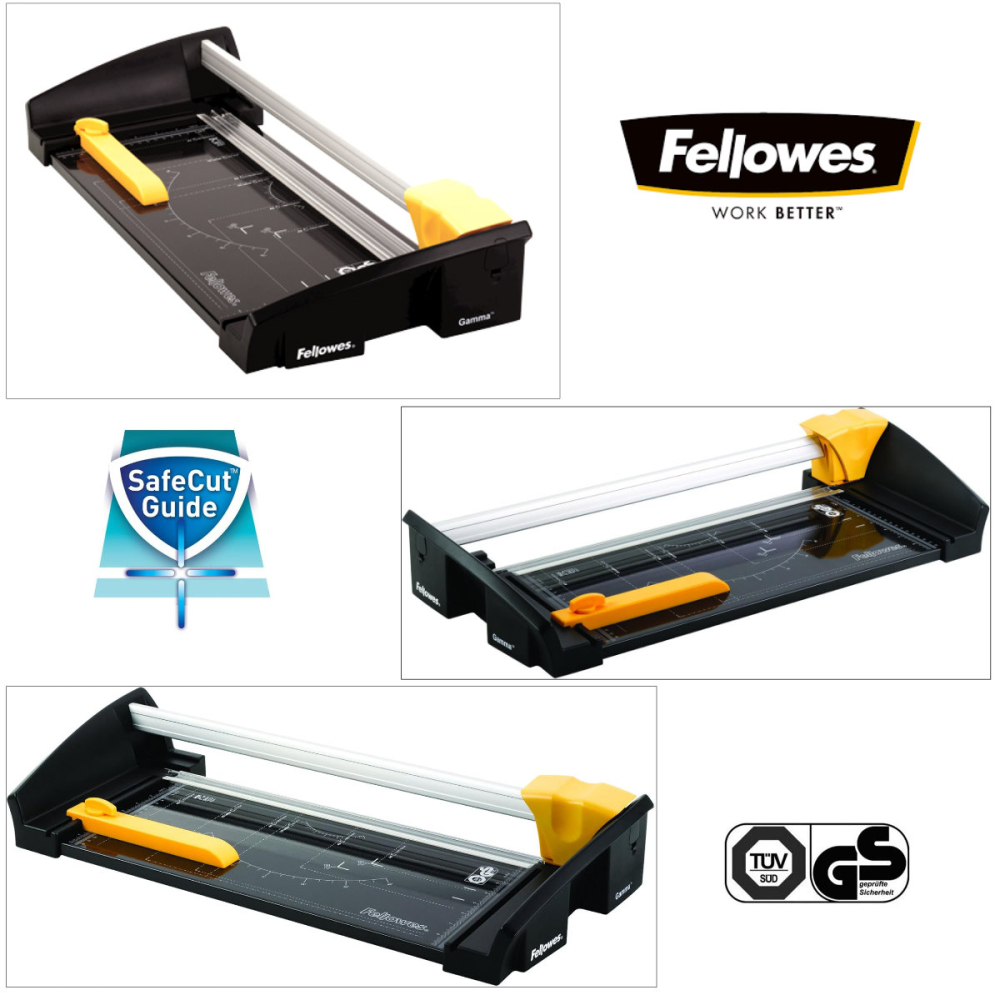 Ghilotina cu disc rotativ, Fellowes Gamma A3, pentru birou, taiere A3, capacitate 20 coli, sistem SafeCut, baza metalica [4]