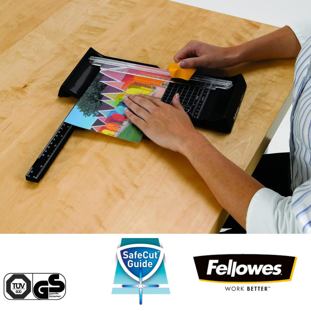 Ghilotina cu disc rotativ, Fellowes Neutrino Photo, pentru foto, format A5/A4, capacitate 5 coli, sistem SafeCut [3]