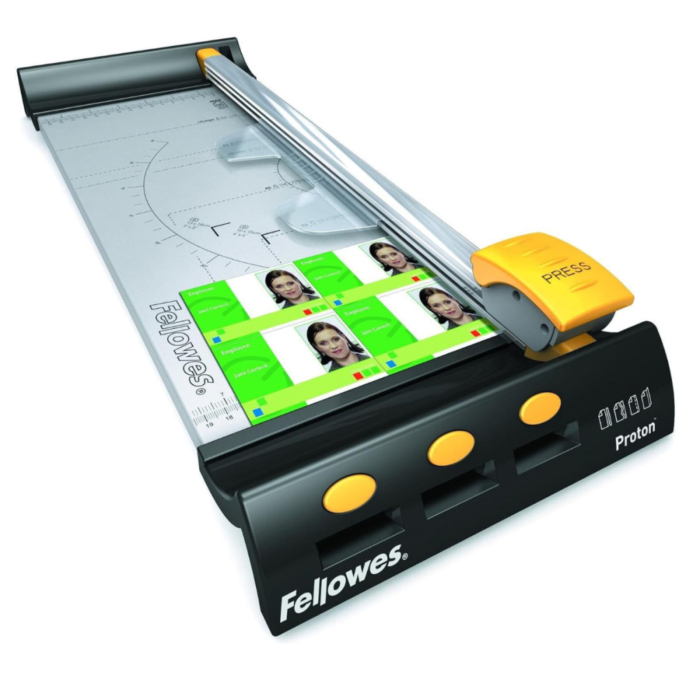 Ghilotina cu disc rotativ, Fellowes Proton A3, pentru acasa si birou, taiere A3, capacitate 10 coli, sistem SafeCut, pat aluminiu [3]