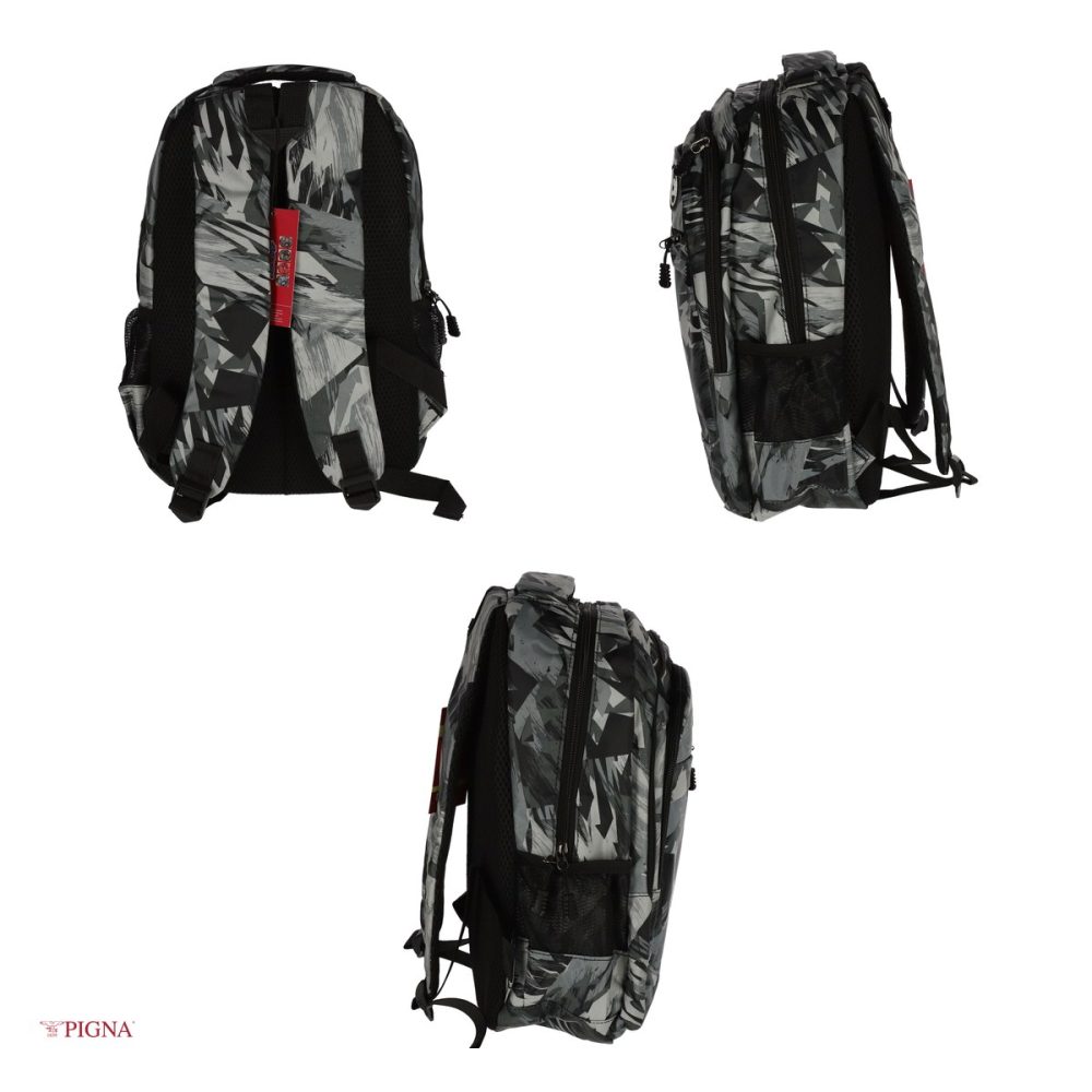 Ghiozdan pentru laptop Pigna, model camuflaj, 42x37x13 cm, negru [4]