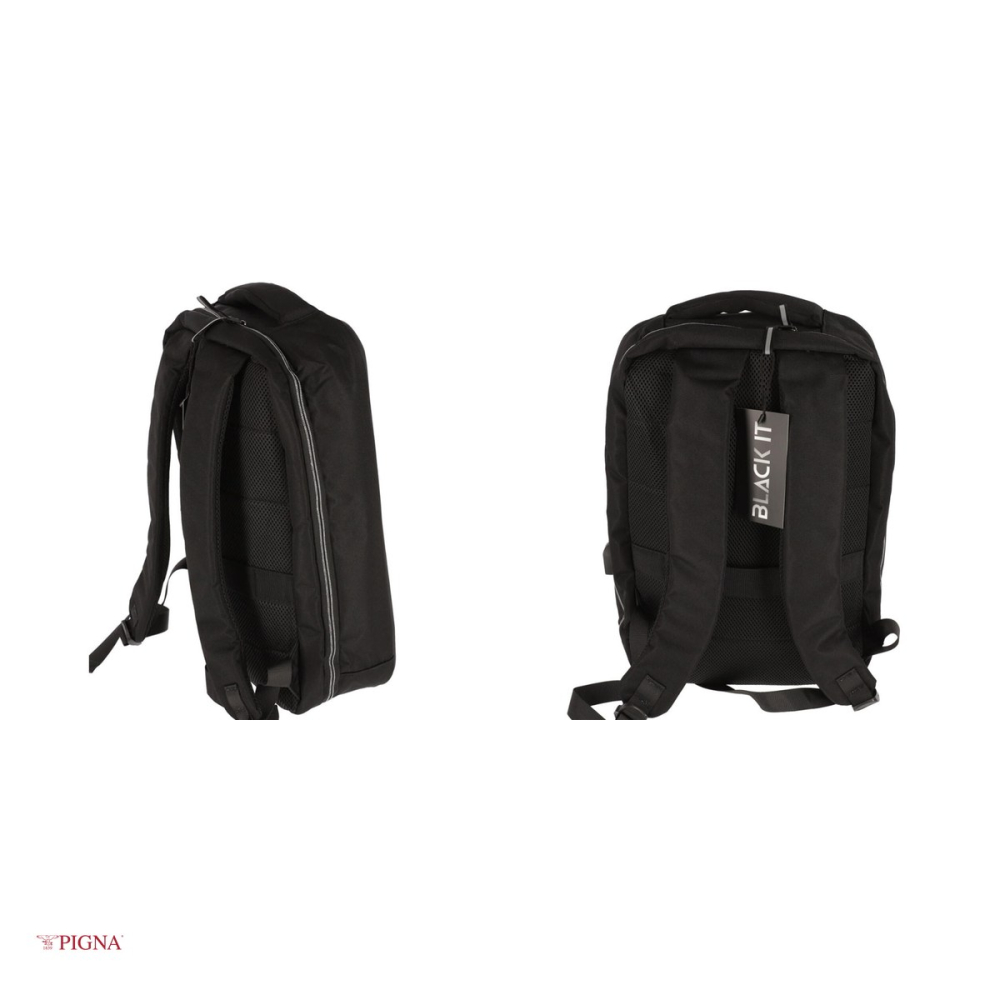 Ghiozdan Pigna Black IT, din poliester, laptop, negru, 44x30x15 cm [4]