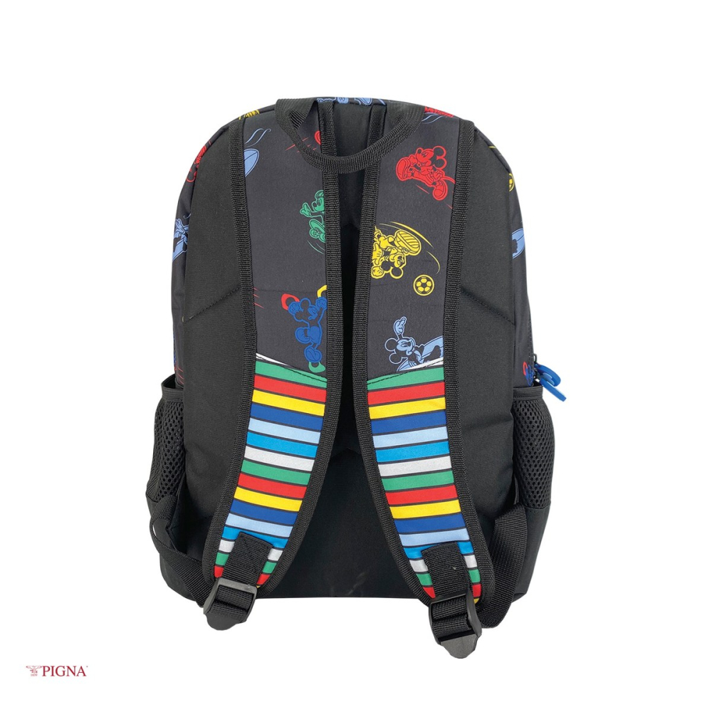 Ghiozdan Pigna Mickey Mouse, pentru prescolari, skate, negru, 38x27x12 cm [4]