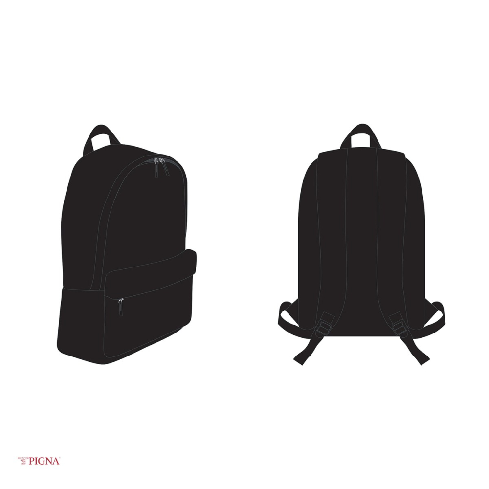 Ghiozdan Pigna, pentru liceu, simplu, negru, 42x30x14 cm [4]
