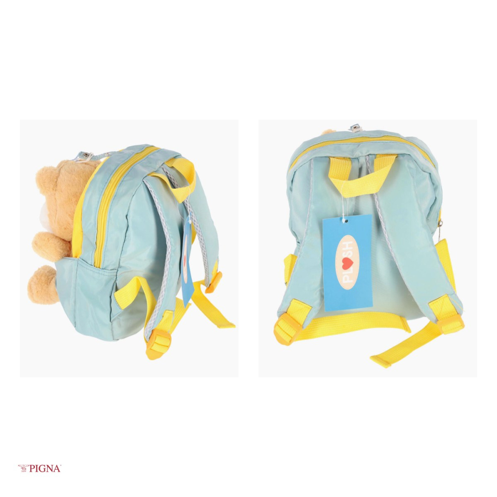 Ghiozdan Pigna Plush Urs, pentru prescolari, albastru, 26x22x10 cm [4]
