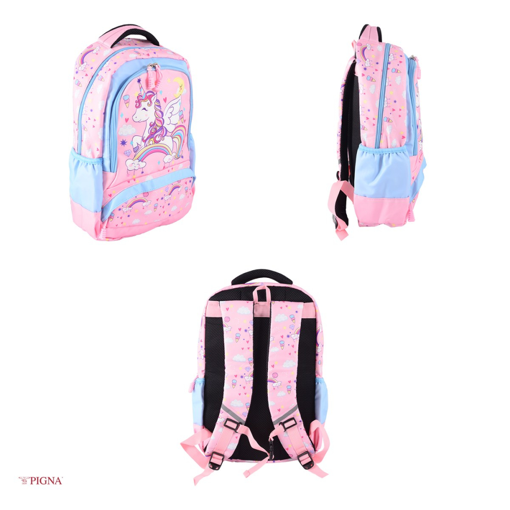 Ghiozdan Pigna Unicorn, pentru scoala generala, I-IV sf pal, roz, 29x13 cm [4]