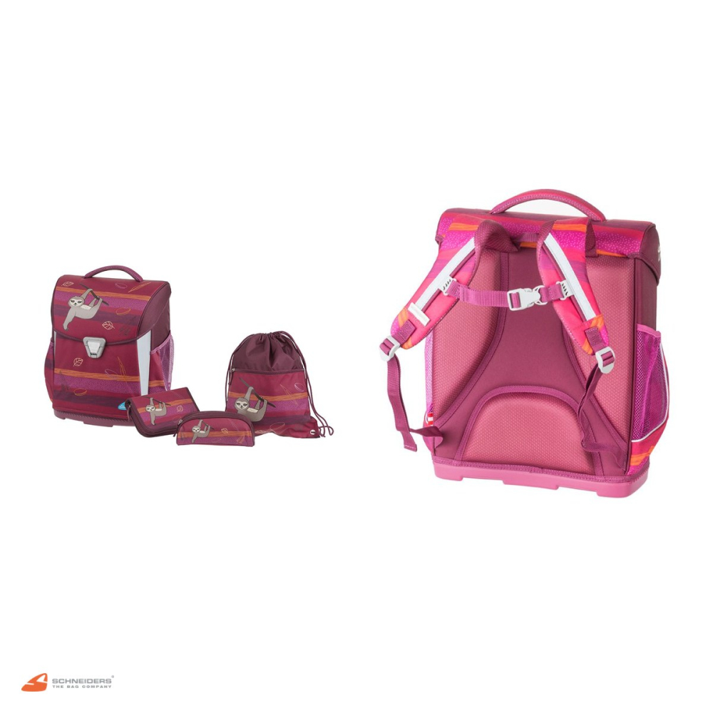 Ghiozdan Schneiders Lazy Lewis cu penar, etui si sac de sport, 31x40x22 cm, 24 l, rosu [4]