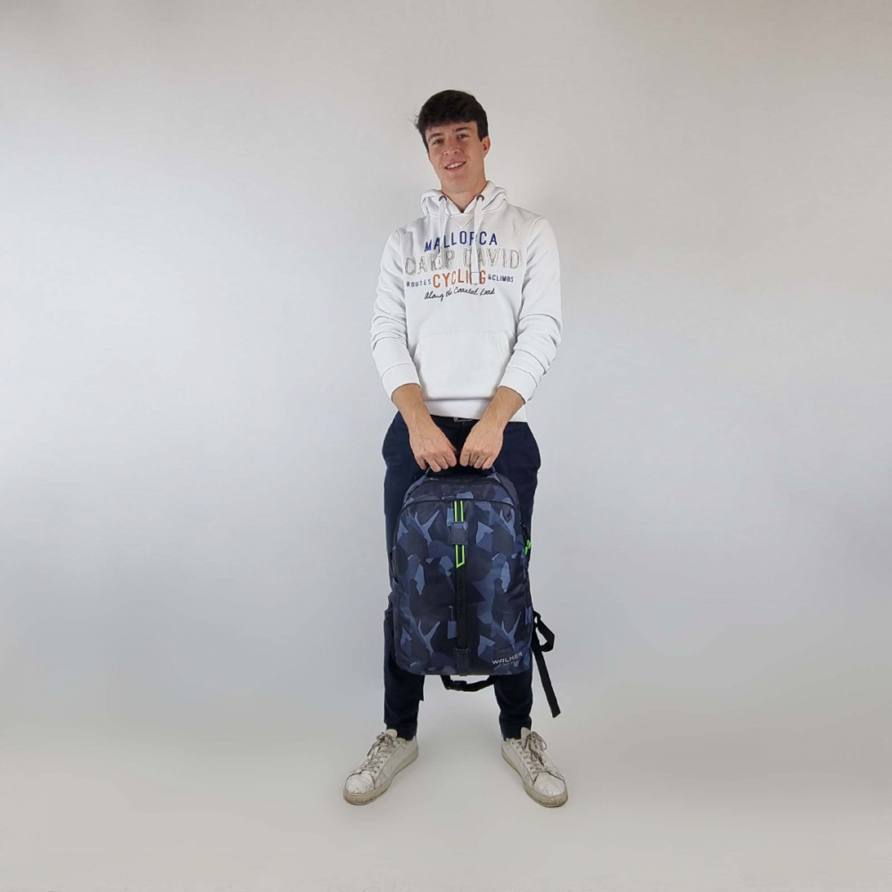 Ghiozdan scolar pentru adolescenti, Elite 2.0 Camo Anthrazit, produs Walker by Schneiders, 32 x 46 x 20 cm, camo gri [3]