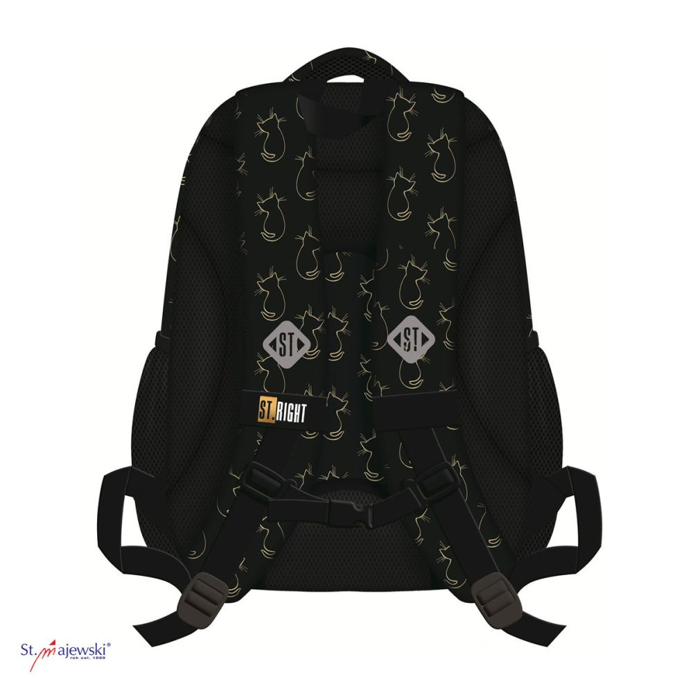Ghiozdan St.Majewski St.Right BP-05 Golden Cats pentru liceu, 42x30x19 cm, 26 l [4]