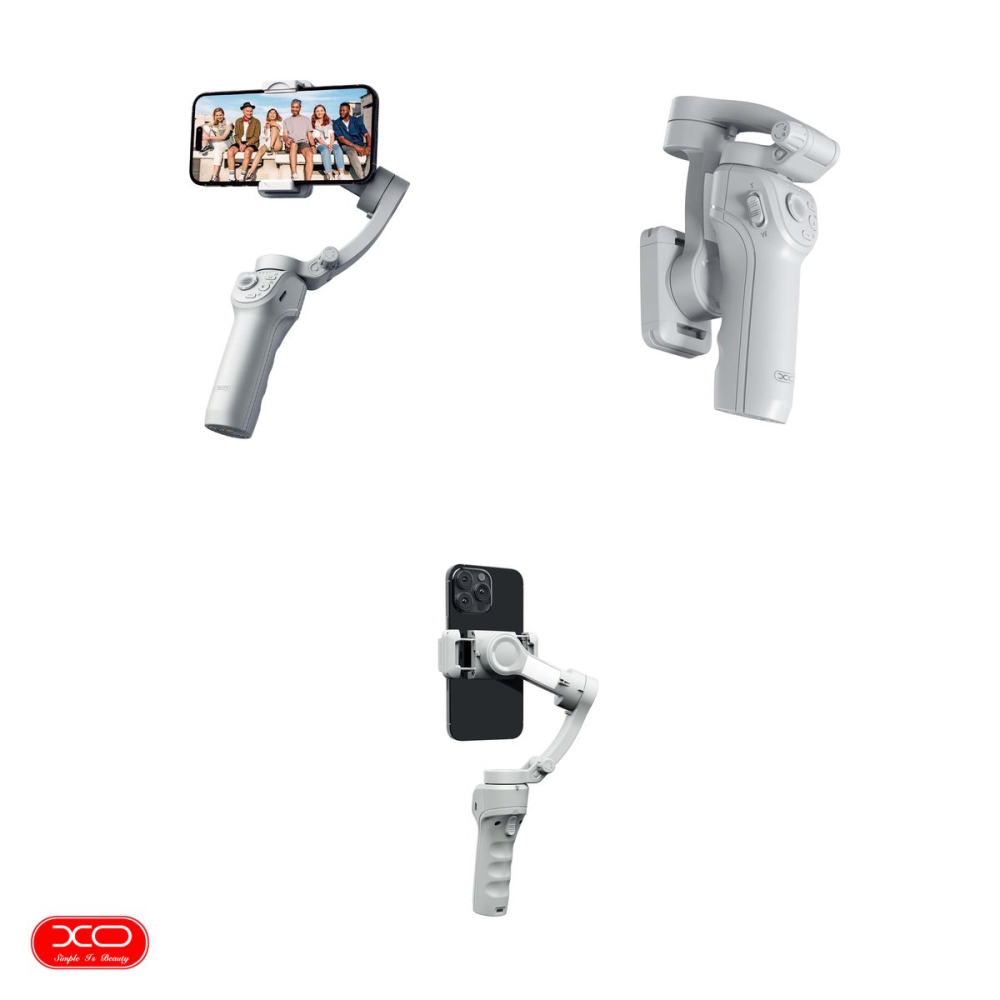 Gimbal selfie stick XO gimbal Bluetooth v.5.2 tripod SS17, auto face tracking, stabilizator, Gri [4]