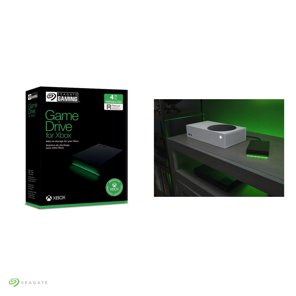 Hard disk extern portabil Seagate Game Drive for Xbox, 5 TB, USB 3.2 Gen 1, pentru Xbox Series X, Xbox Series S si Xbox One, iluminare LED verde, negru, STKX5000403 [5]