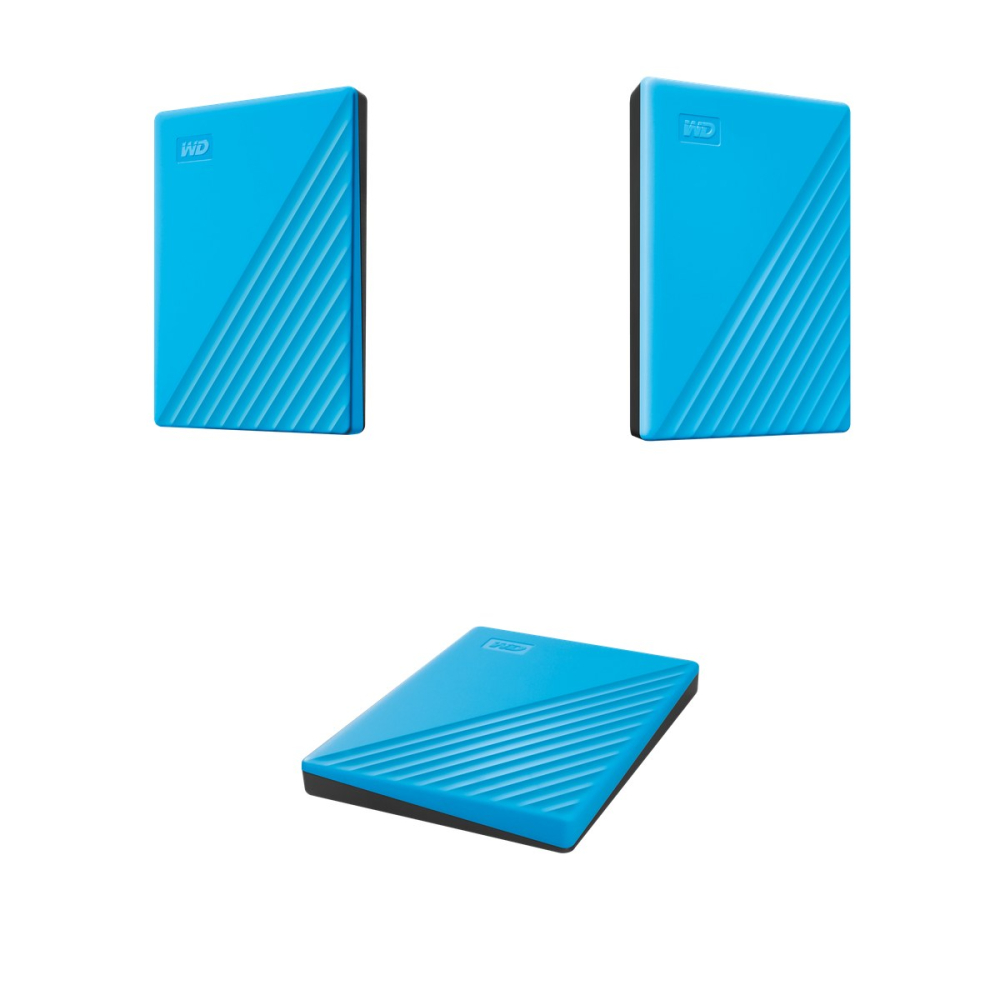 Hard disk extern portabil WD My Passport, 2 TB, USB 3.2 Gen 1, parola si criptare hardware AES 256-bit, software de backup, albastru, WDBYVG0020BBL-WESN [4]