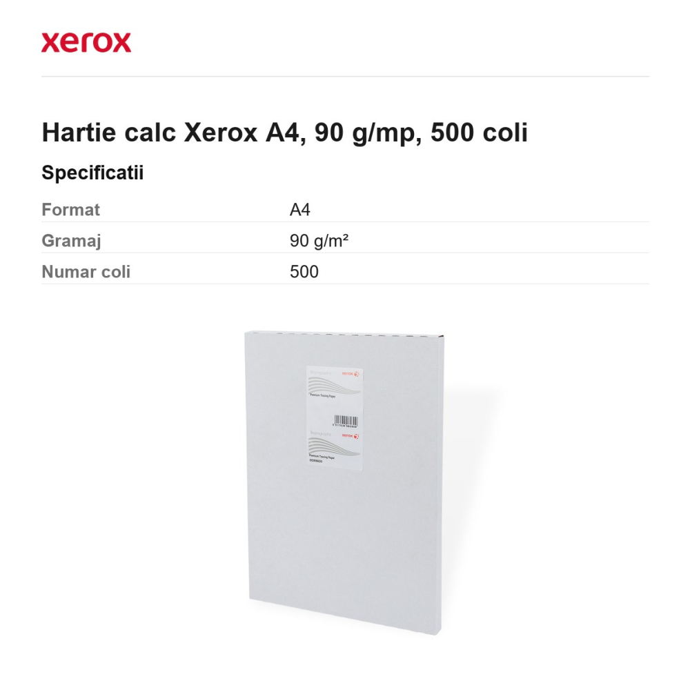 Hartie calc Xerox A4, 90 g/mp, 500 coli [3]