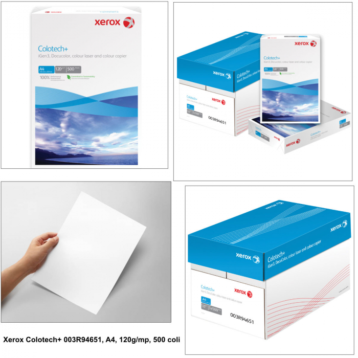 Hartie copiator color Xerox Colotech, A4, 120g/mp, 500 coli/top [2]