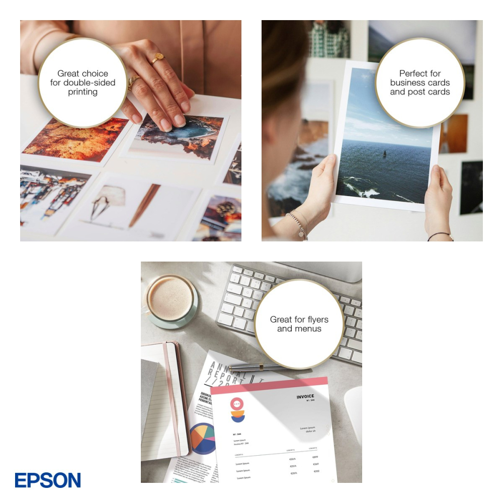 Hartie foto mata Epson Matte Paper Heavy Weight, A4, 167 g/mp, 50 coli, C13S041256 [4]