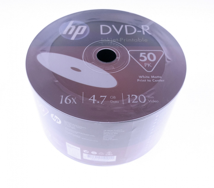 DVD-R, 4.7Gb, 16X , Printabile , HP, set 50 buc- HPP1650- [2]