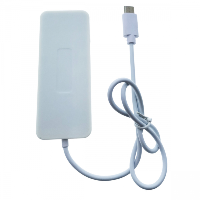 Hub cu conector USB Tip C si placa de sunet, 2in1, cu 3 porturi USB, interfata USB 2.0, iesire 3 x jack 3.5mm mama, indicator Led, cu cablu 45 cm, alb [3]