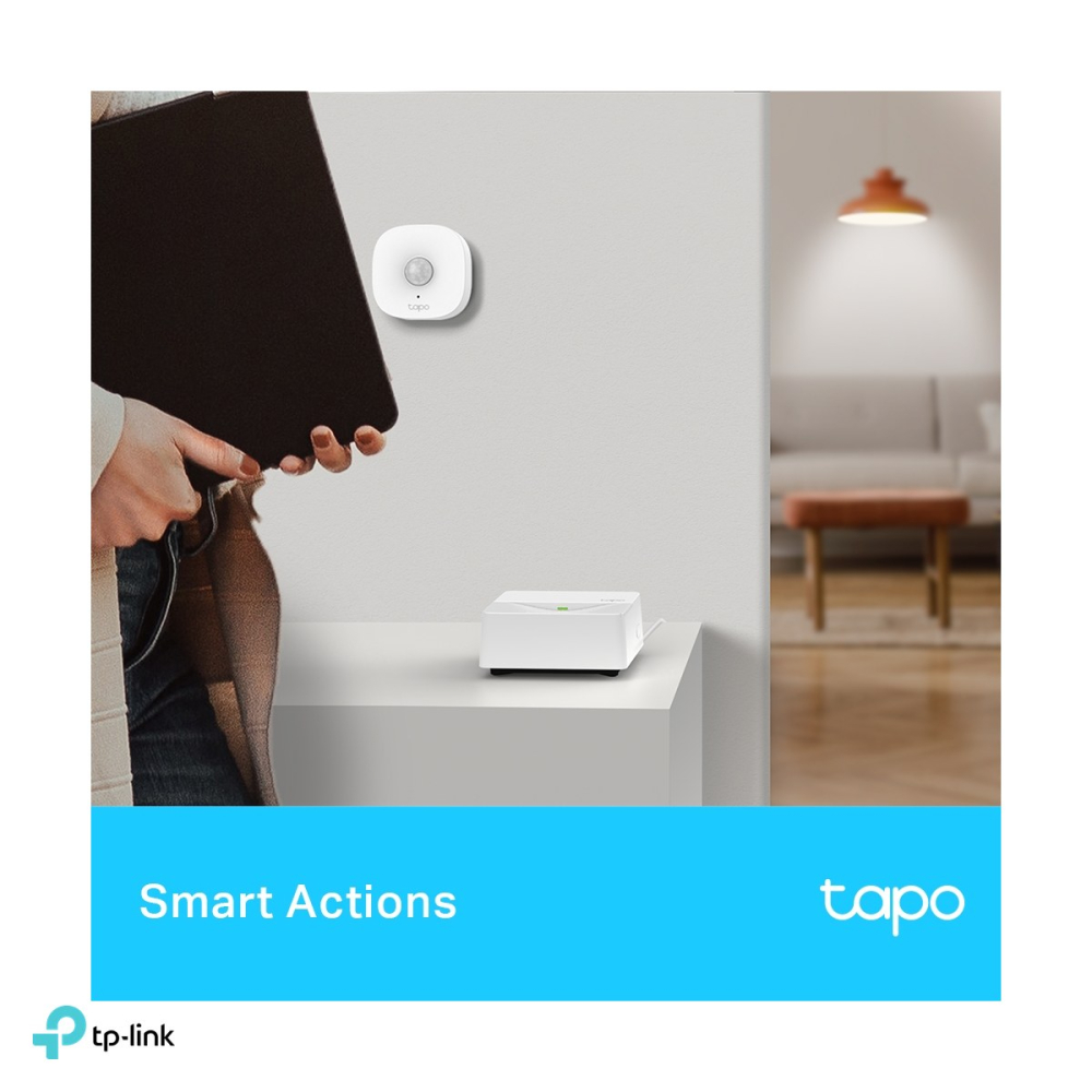 Hub smart TP-Link Tapo H200, Wi-Fi 2.4 GHz si Sub-1G 868 MHz, pana la 64 de dispozitive si 4 camere, slot microSD, alarma si sonerie, alb [6]