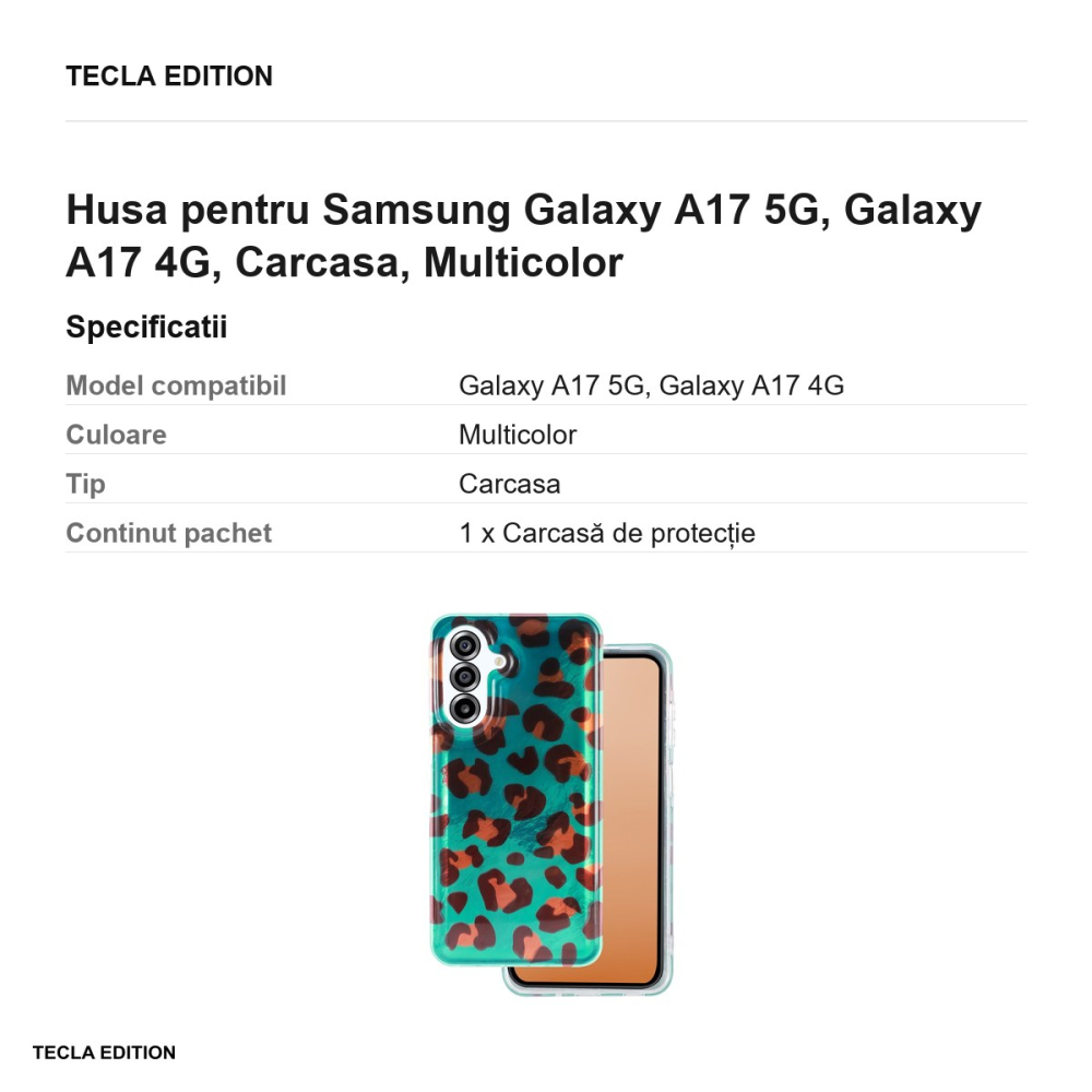Husa Animal Print Crazy Cheetah pentru Samsung Galaxy A17 5G, Galaxy A17 4G, Carcasa, Multicolor [3]