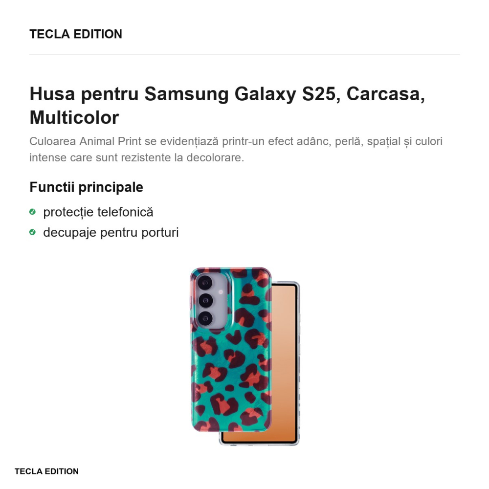 Husa Animal Print Crazy Cheetah pentru Samsung Galaxy S25, Carcasa, Multicolor [2]