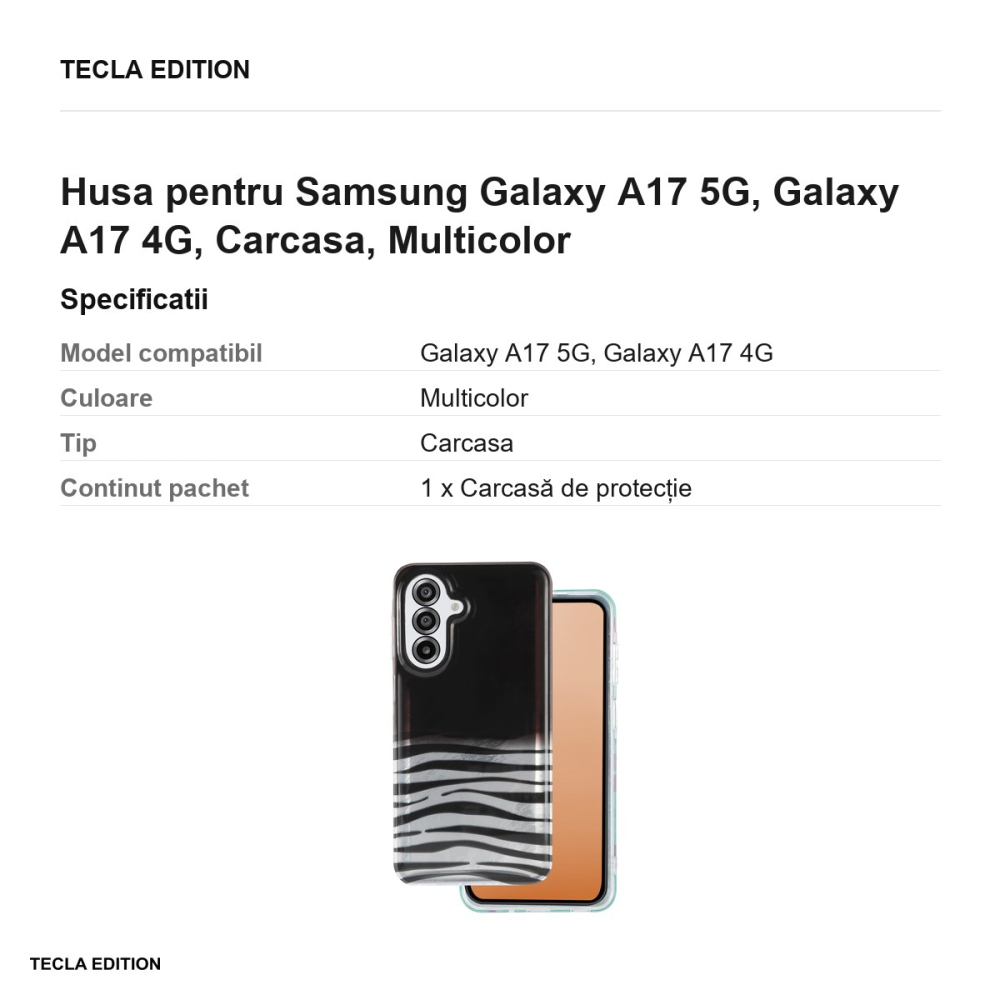 Husa Animal Print Okapi pentru Samsung Galaxy A17 5G, Galaxy A17 4G, Carcasa, Multicolor [3]
