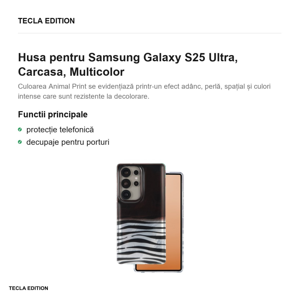 Husa Animal Print Okapi pentru Samsung Galaxy S25 Ultra, Carcasa, Multicolor [2]