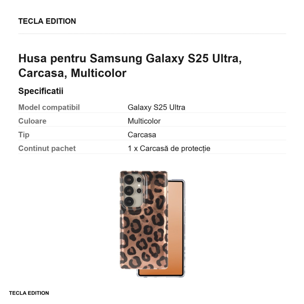 Husa Animal Print Panther pentru Samsung Galaxy S25 Ultra, Carcasa, Multicolor [3]