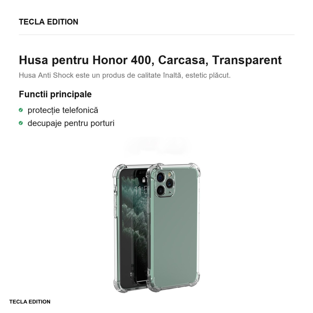 Husa Anti Shock 1,5 mm pentru Honor 400, Carcasa, Transparent [2]