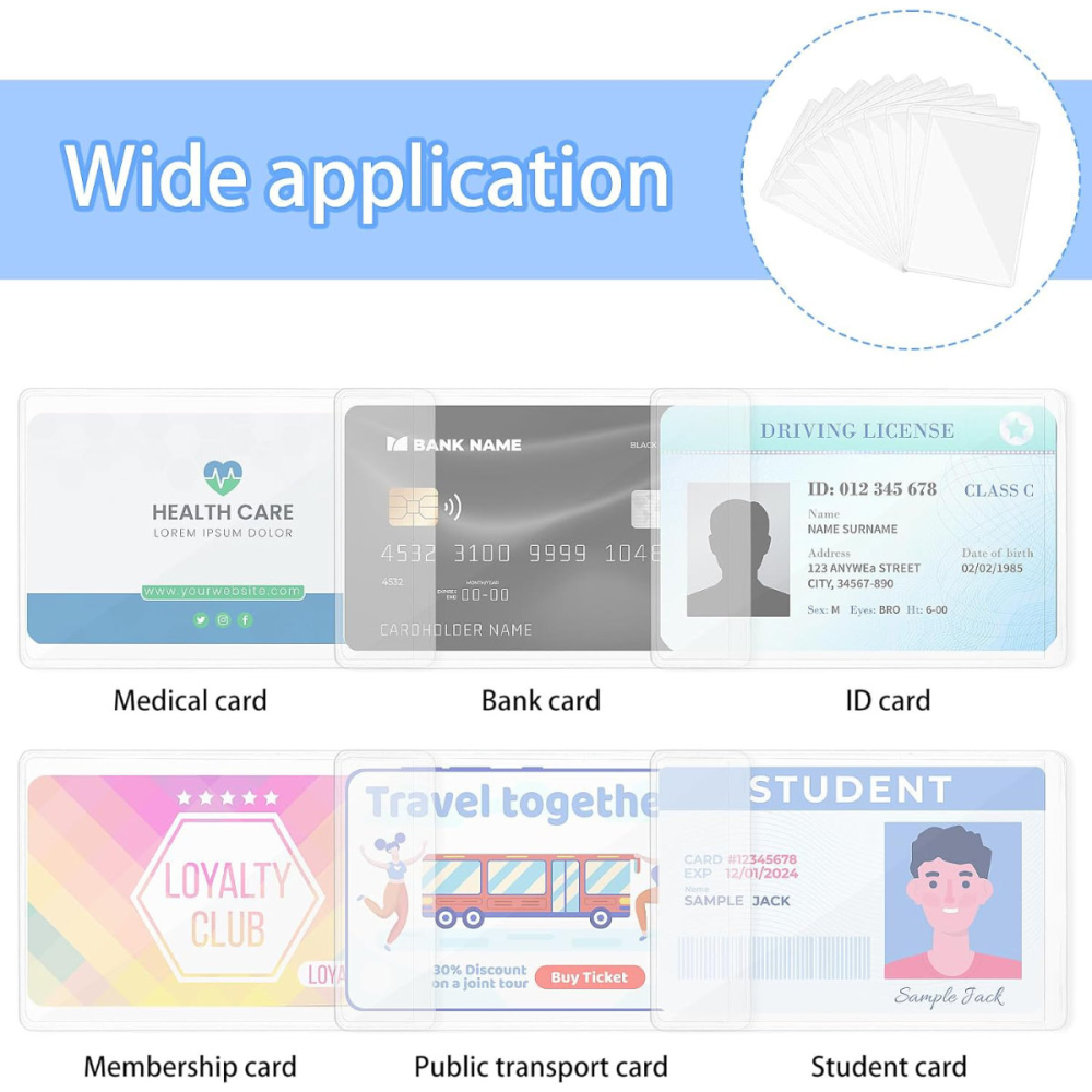 Husa Card si Permis Auto, 60 x 93mm, Transparenta si Flexibila, pentru Protectie si Vizibilitate Maxima, din Material PVC Rezistent [6]