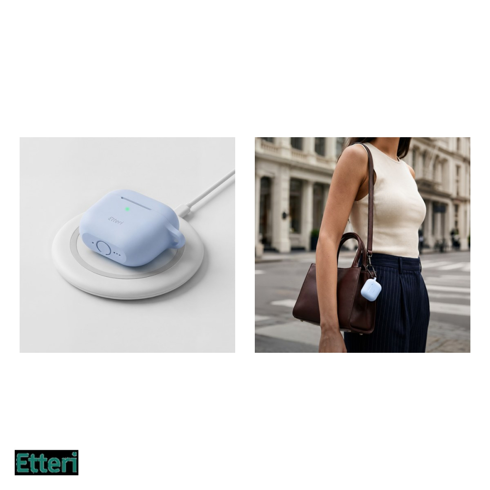 Husa casti Etteri pentru AirPods 4, Albastru deschis [5]