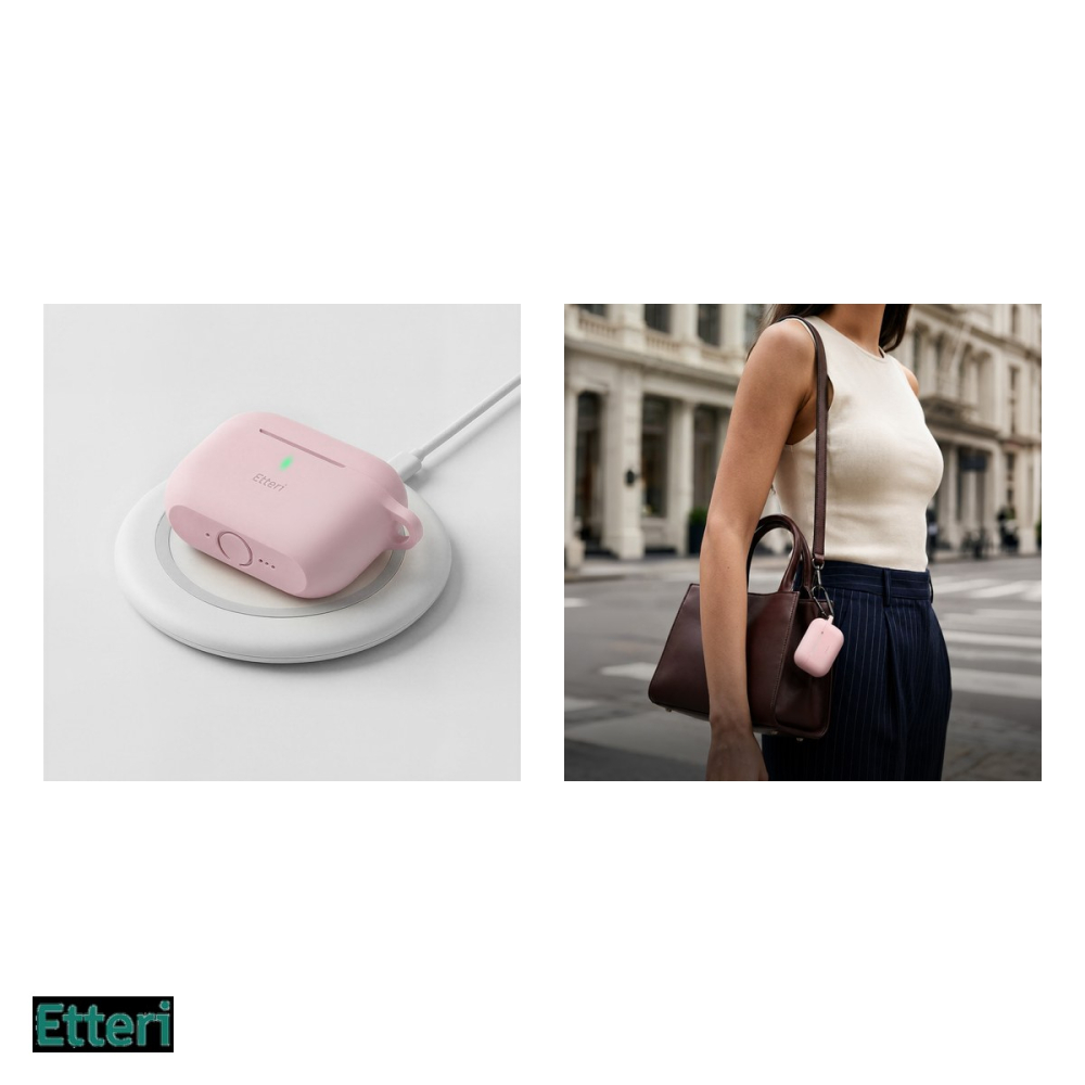 Husa casti Etteri pentru AirPods Pro 3, Roz deschis [5]