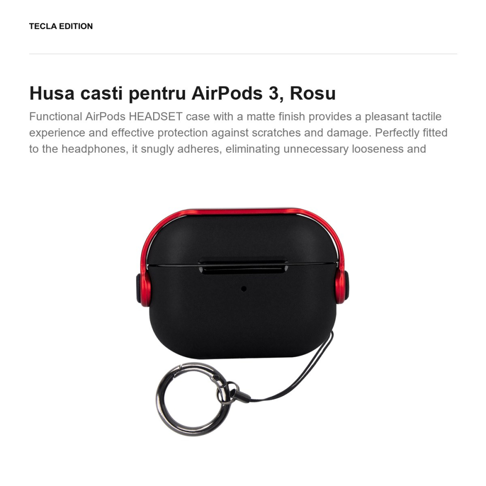 Husa casti pentru AirPods 3, Rosu [2]